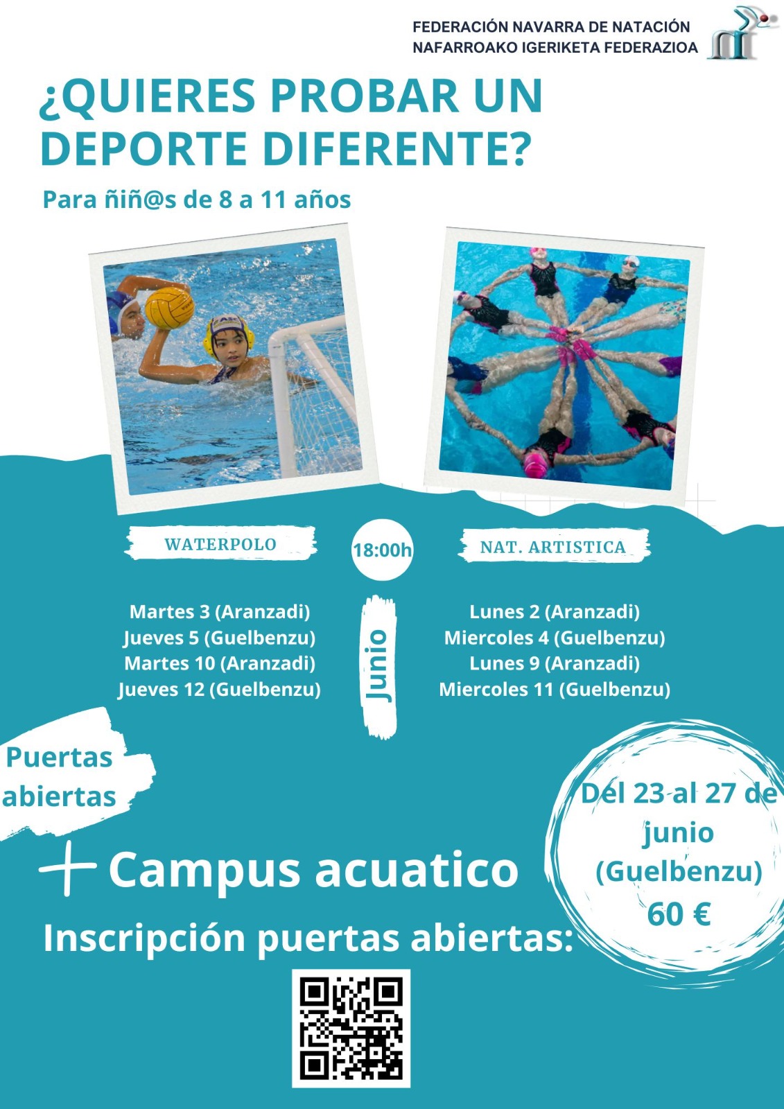 &quot;PUERTAS ABIERTAS&quot; NATACI&Oacute;N ART&Iacute;STICA Y WATERPOLO - FNN-NIF